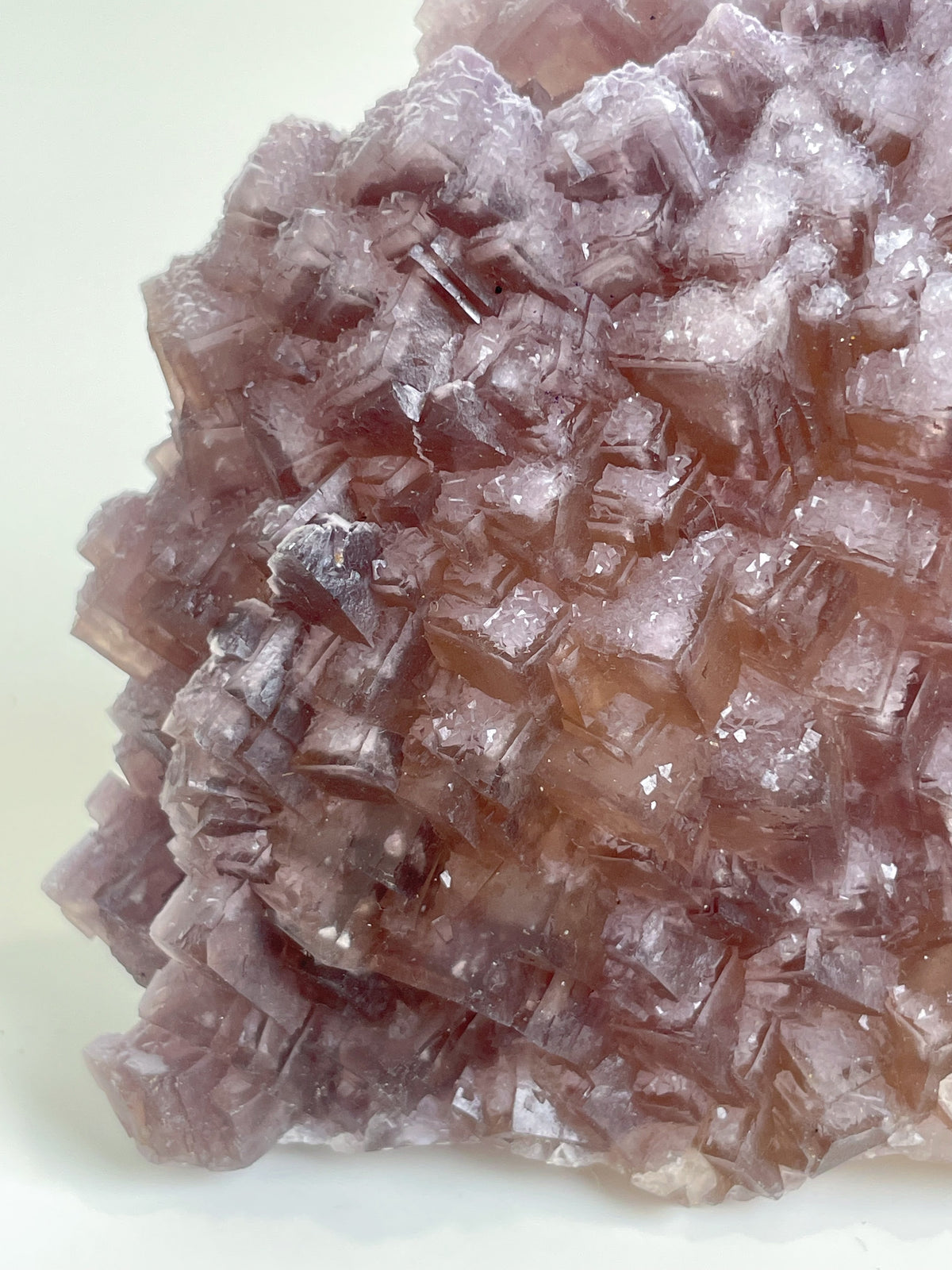 Mauve & Amber Stepped Fluorite – Minggang Mine, Henan, China