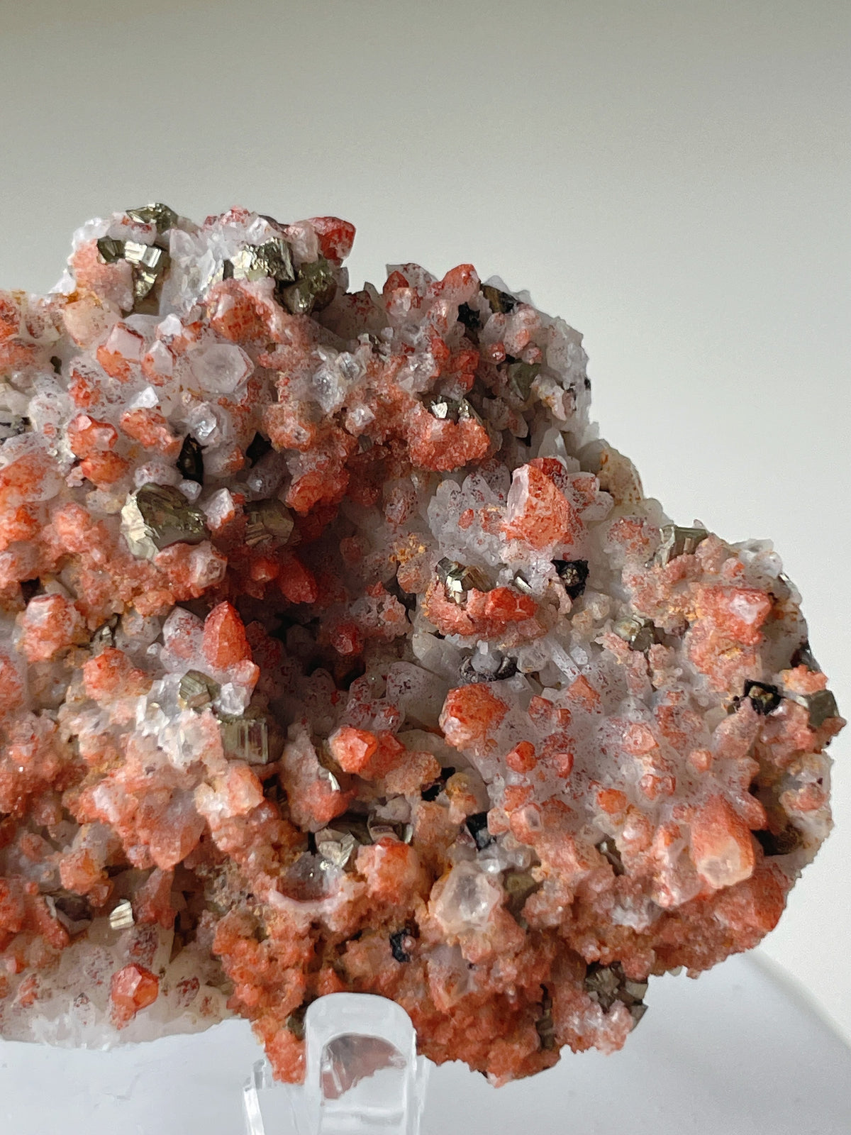 Strawberry Quartz with Pyrite - Jiangxi, China