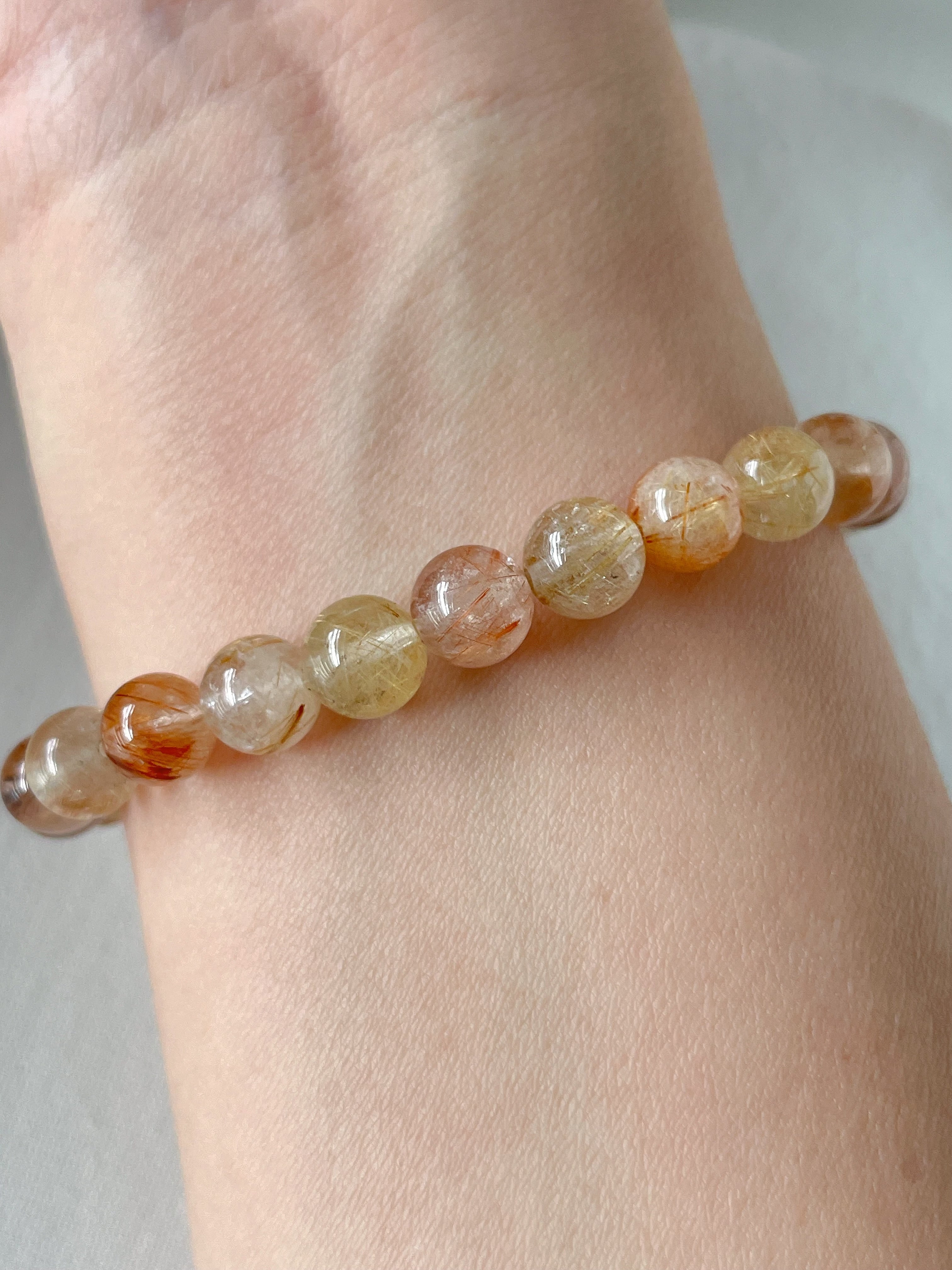 Rutilated Quartz Bracelet - 7.8mm