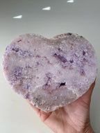1.5KG Statement Pink Amethyst Heart on Stand 13