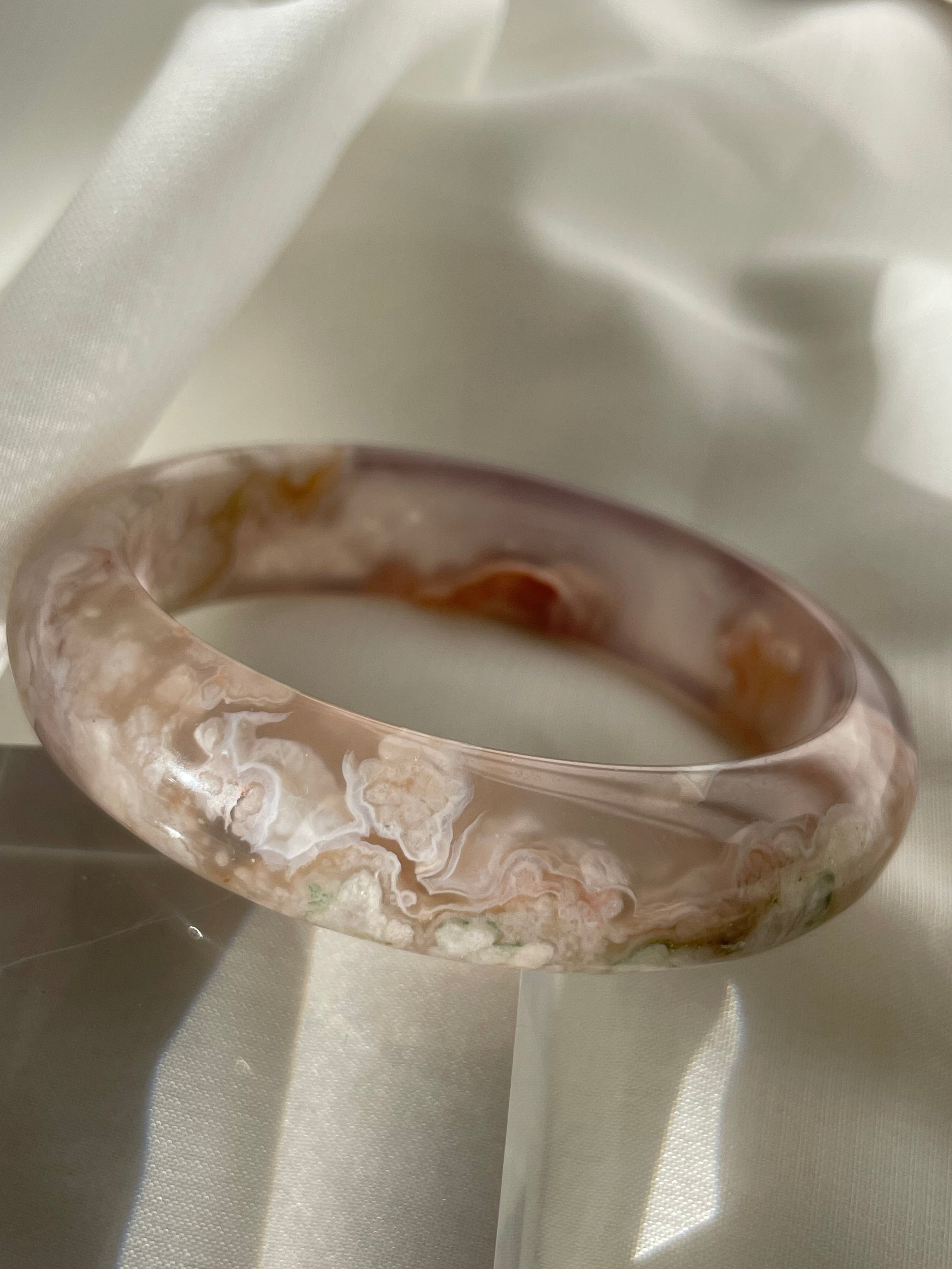 Flower Agate Bangle 5