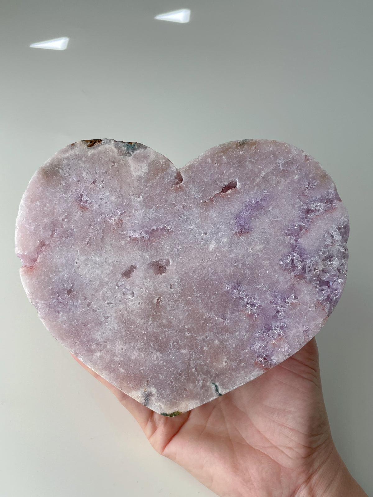 1.6KG Statement Pink Amethyst Heart on Stand 12