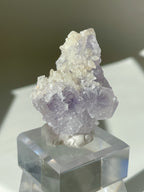 Purple Zoned Fluorite with Calcite – Shangbao Mine, Hunan, China