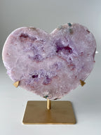 1.6KG Statement Pink Amethyst Heart on Stand 12