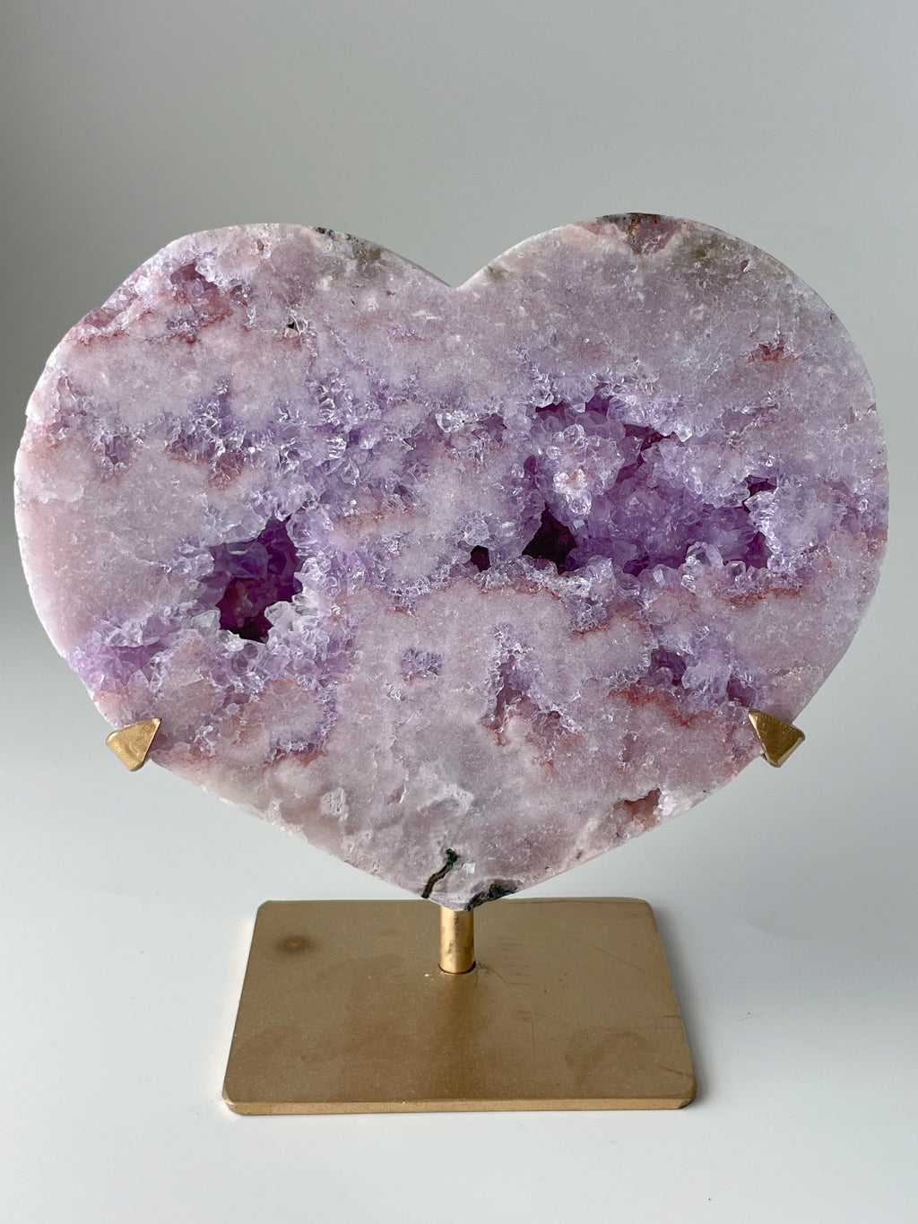 1.6KG Statement Pink Amethyst Heart on Stand 11