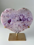 1.6KG Statement Pink Amethyst Heart on Stand 11