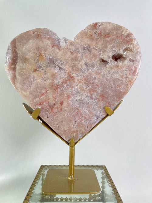 1.6 KG Pink Amethyst Heart on Stand 10