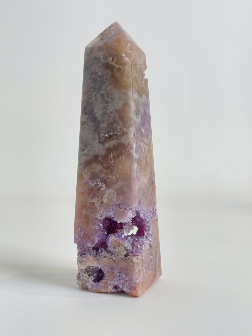 Druzy Purple Pink Amethyst Tower