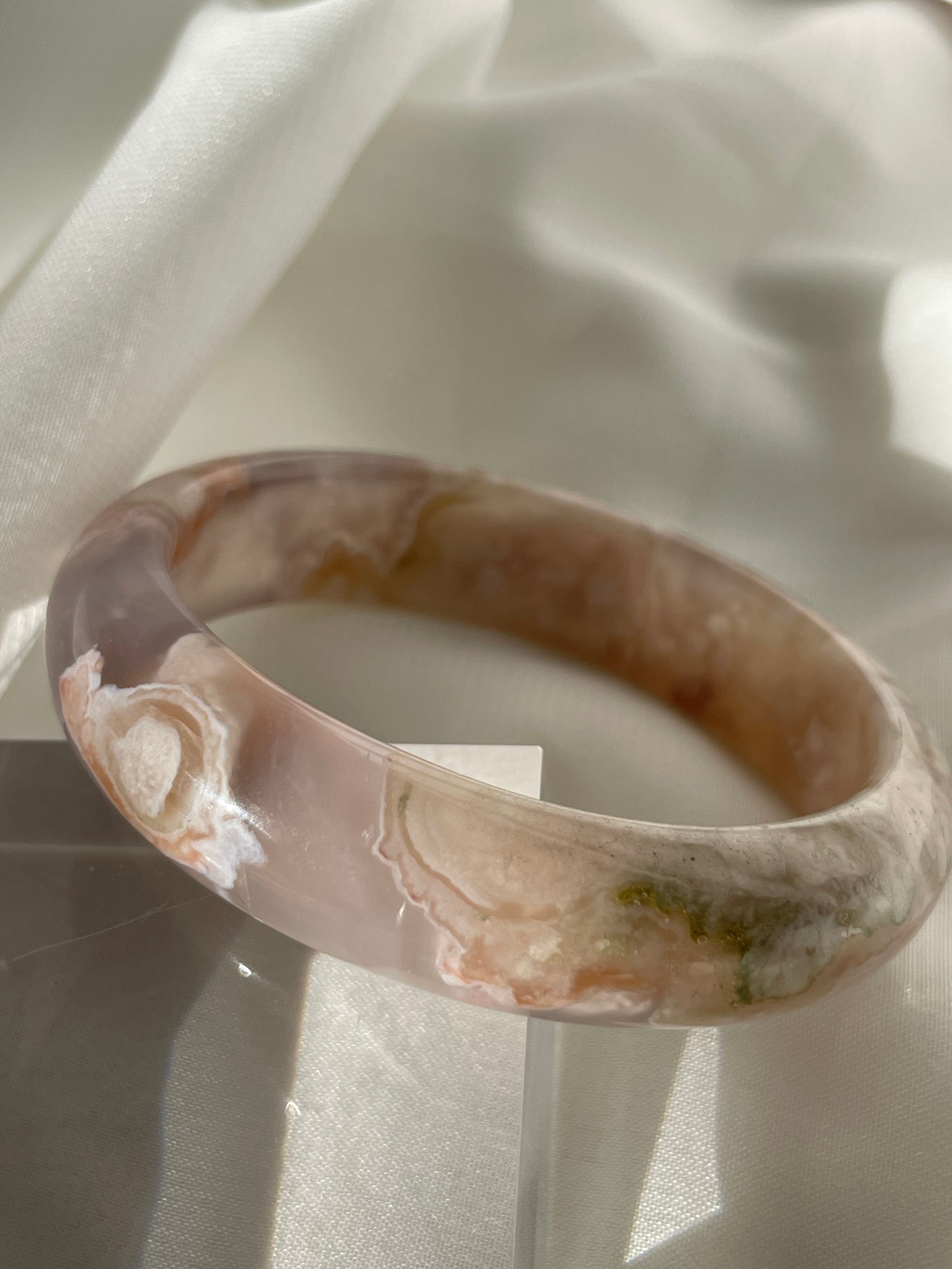 Flower Agate Bangle 5