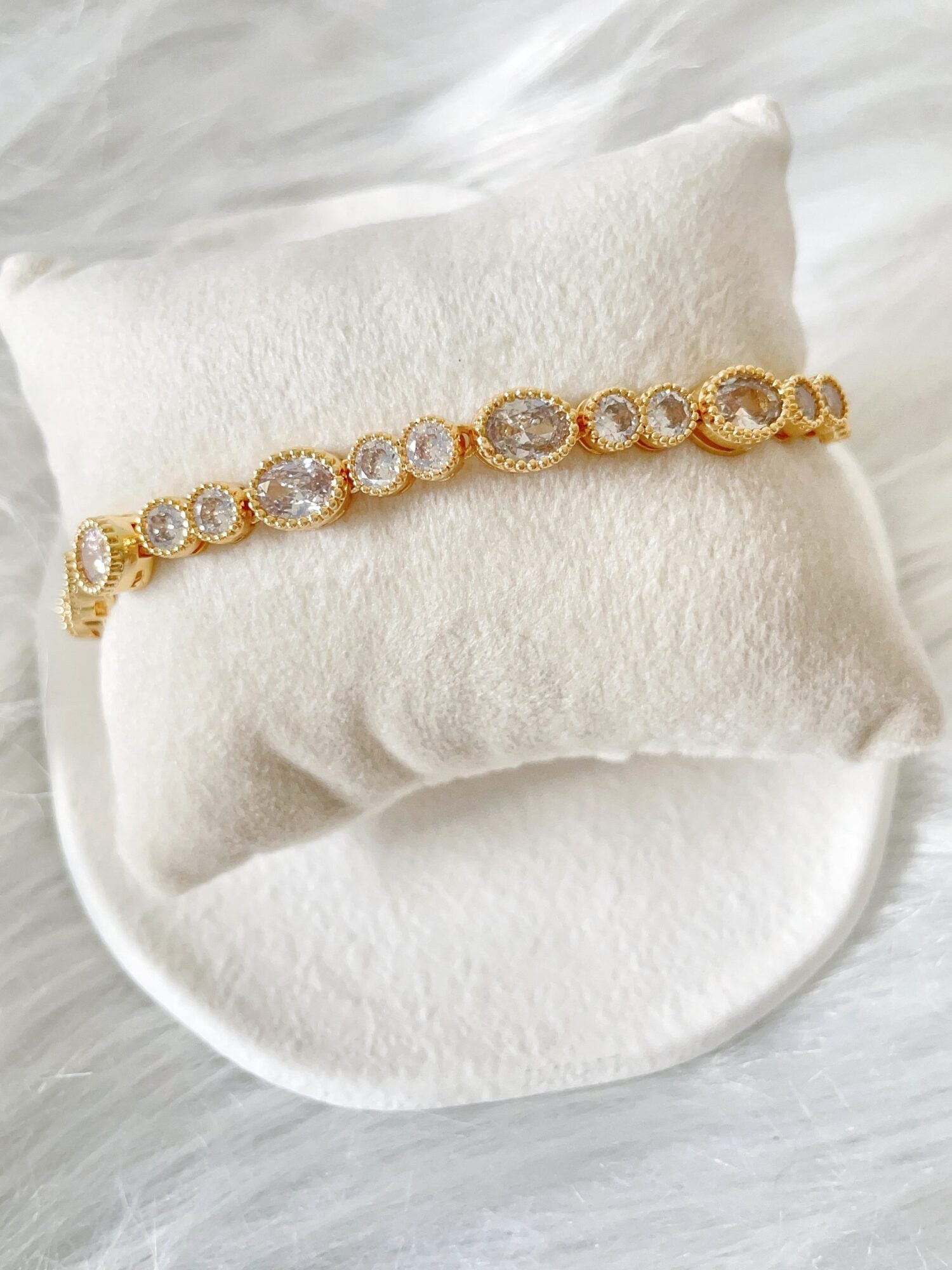 Waterproof Gold Tennis Bracelet | 18k Gold Filled – Bea image 0