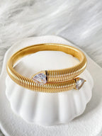 Waterproof Gold Bangle | 18k Gold Filled – Cara image 0