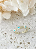 Waterproof Gold Evil Eye Ring | 18k Gold Filled – Wren image 0