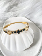 Waterproof Gold Clover Bangle | 18k Gold Filled – Kelli image 2
