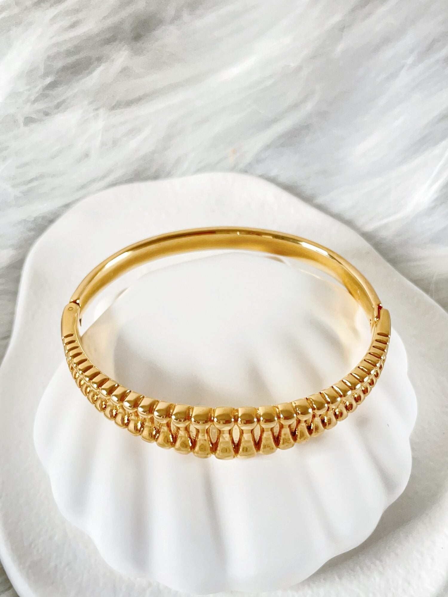 Waterproof Gold Bangle | 18k Gold Filled – Bora image 1