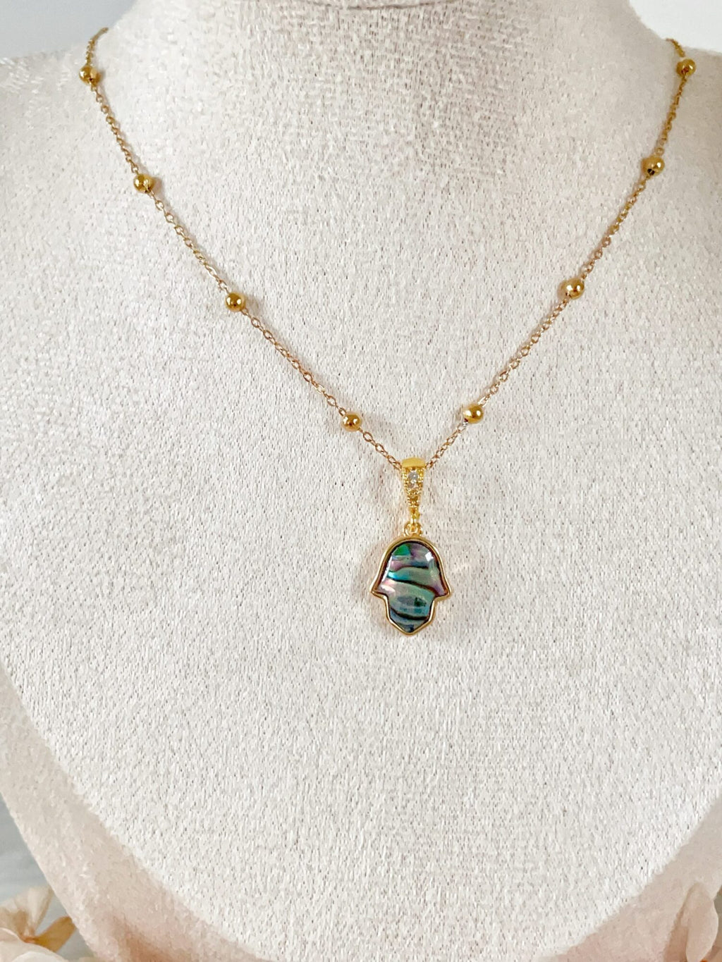 Waterproof Gold Hamsa Necklace | 18k Gold Filled – Gerri image 1