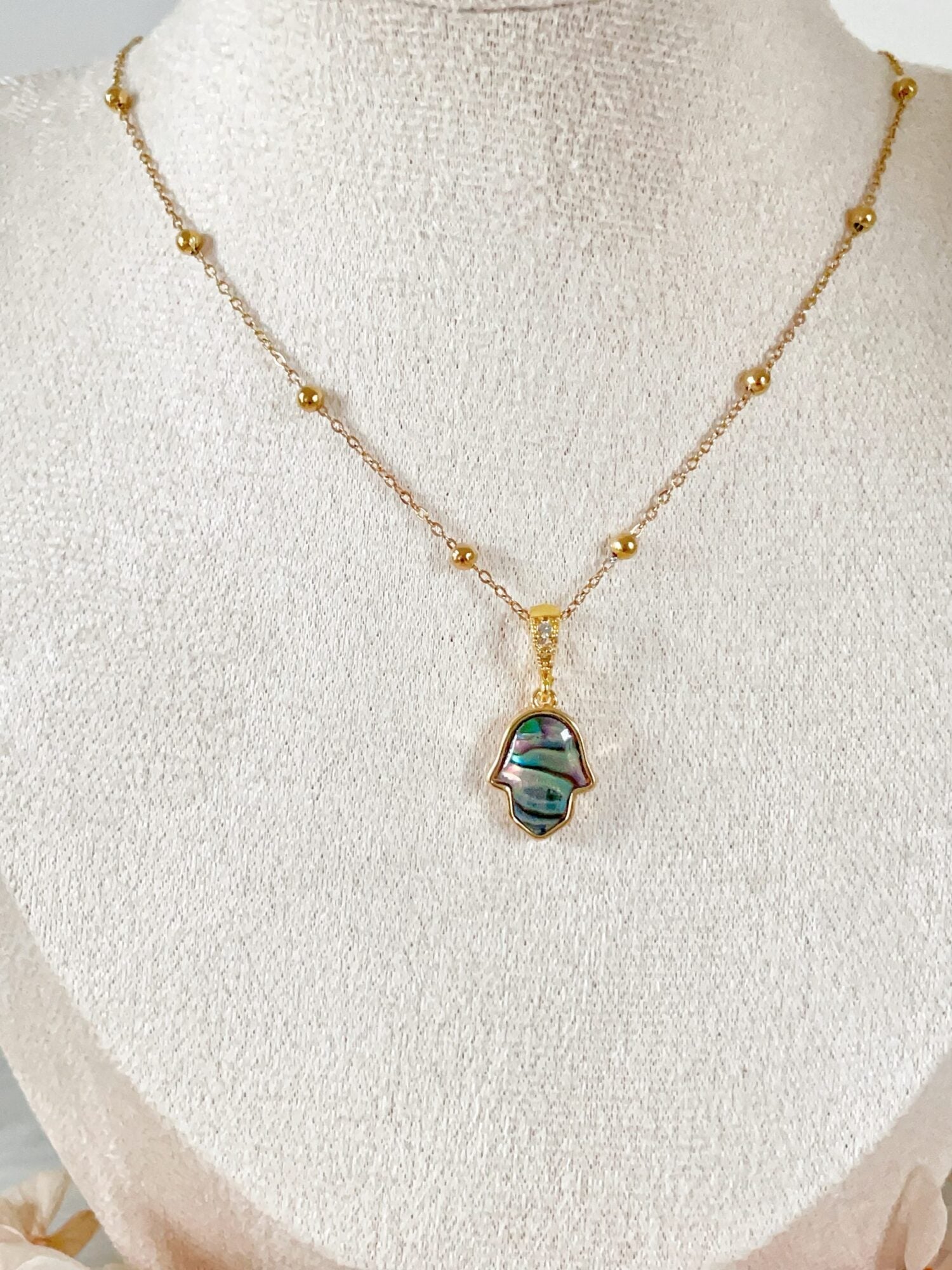Waterproof Gold Hamsa Necklace | 18k Gold Filled – Gerri image 1