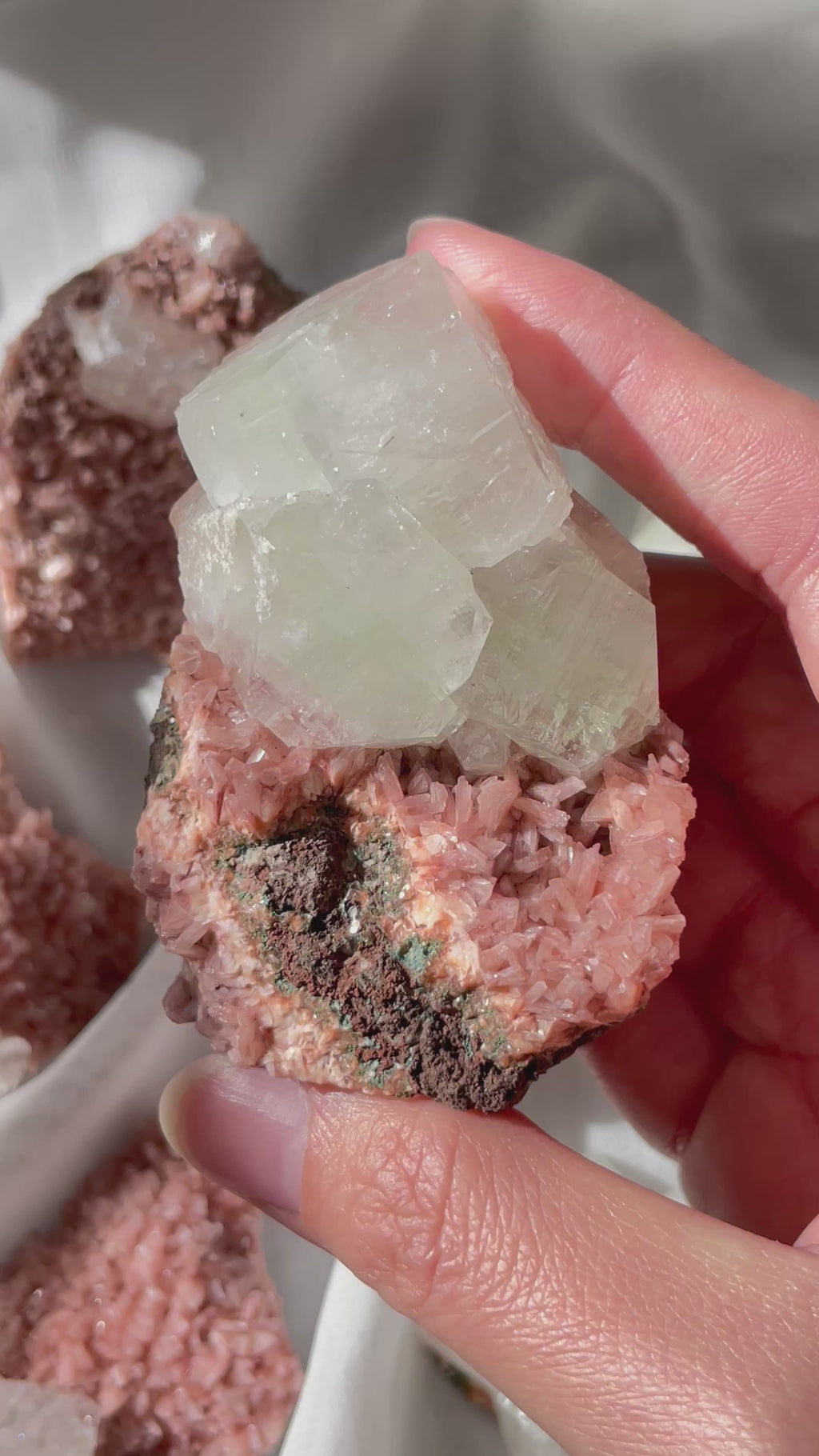Pink Heulandite & Apophyllite 1