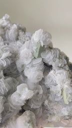Petal Calcite and Specular Hematite on Chlorite-included Quartz - Inner Mongolia, China