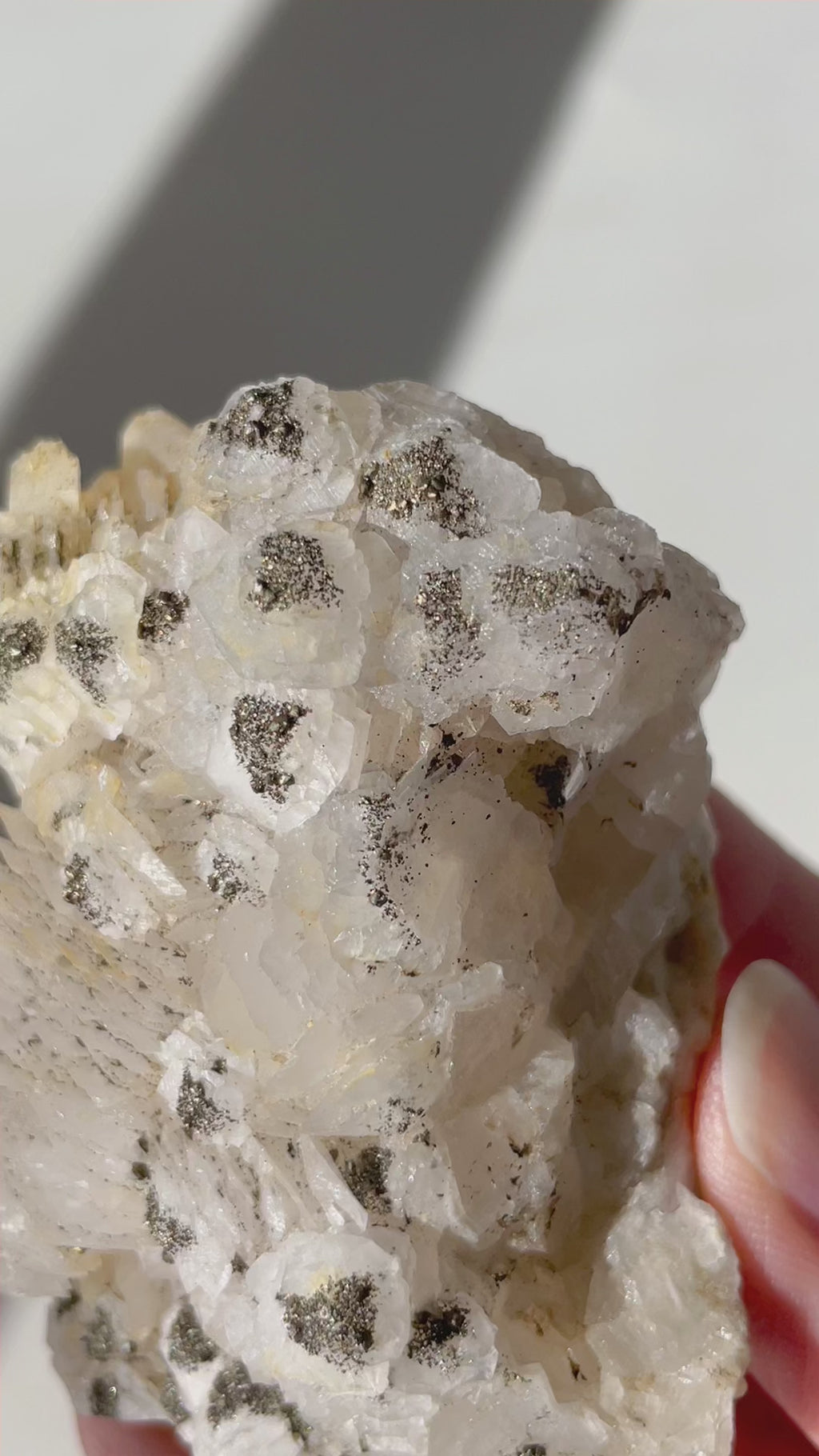 Pyrite on Pagoda Calcite - Daye, Hubei, China