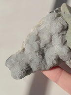 Petal Calcite with Pyrite on Quartz — Inner Mongolia, China
